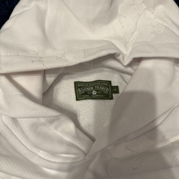 Denim Tears Mono Cotton Wreath Sweatshirt White Mens Size Large - Picture 2 of 3